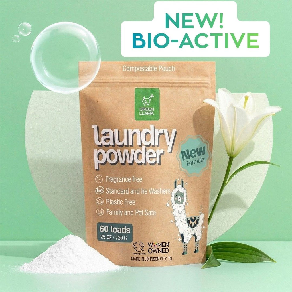 NEW EWG Verified Max Strength Fragrance-Free Laundry Powder - Green Llama
